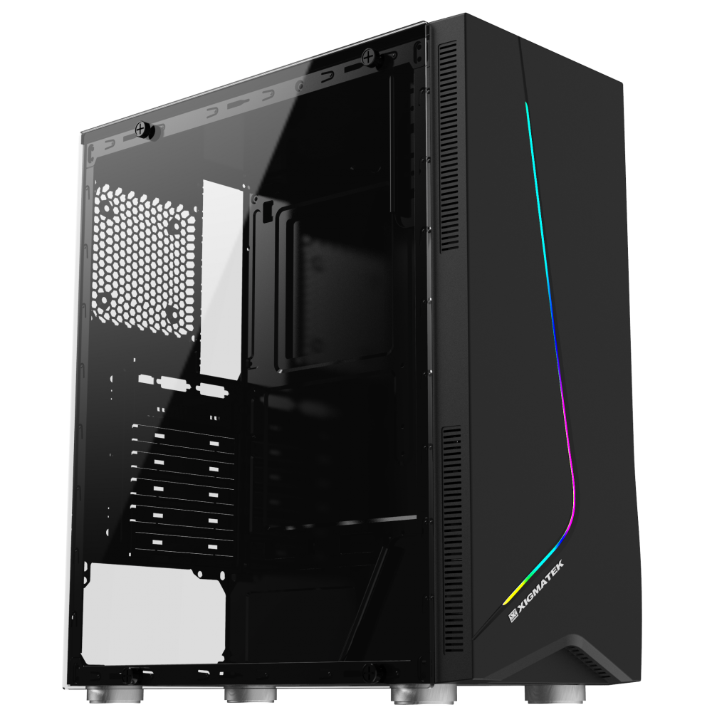 Case xigmatek eros - rgb strip, gaming atx