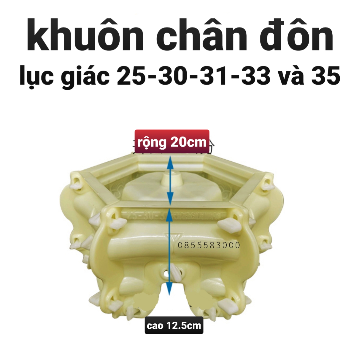khuôn đúc chân đôn lục giác 30-31 và ống 33 ( khuôn chân đôn)