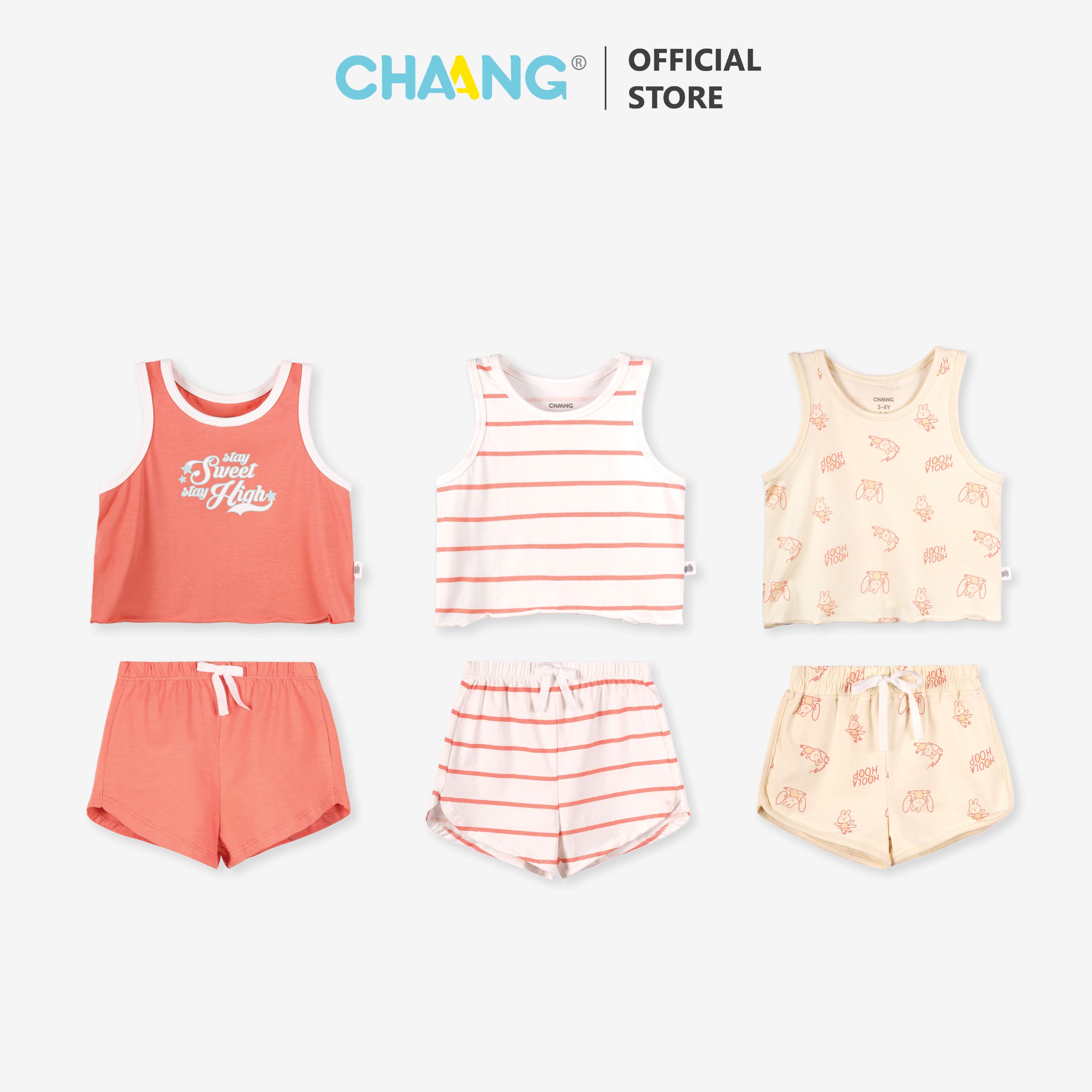 Bộ quần áo ba lỗ bé gái Olympia Chaang