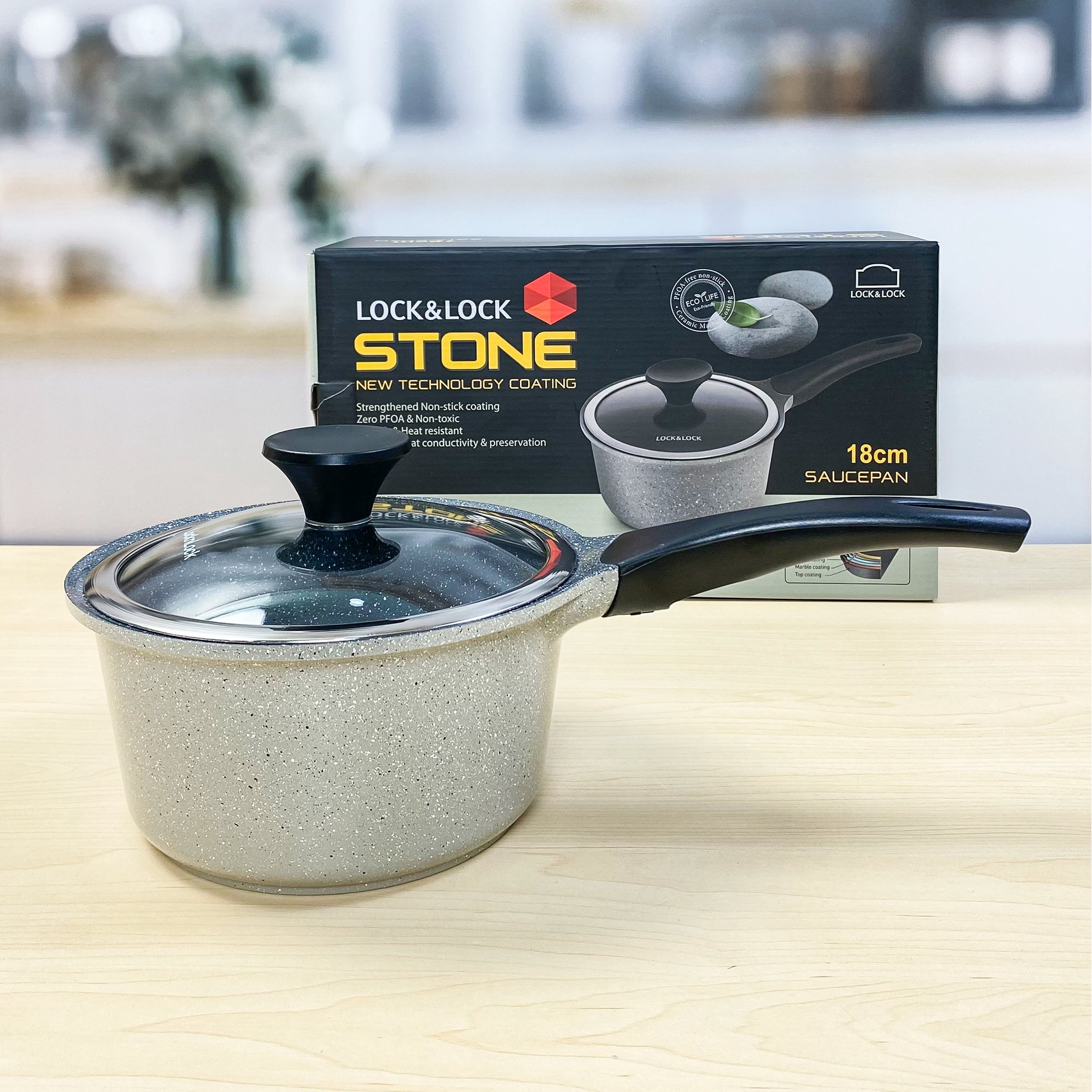 Quánh đá stone 7 lớp 18cm lock&lock lca6181d