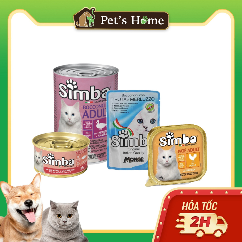 Pate Simba nhập Ý cho mèo các loại