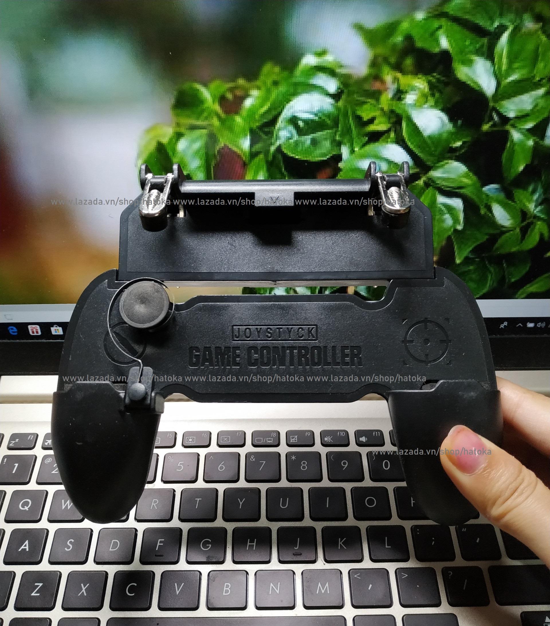 Bộ combo Tay cầm chơi game W11 + Nút di chuyển + Nút bấm cho game PUBG , ROS, Free Fire, Cross Fire