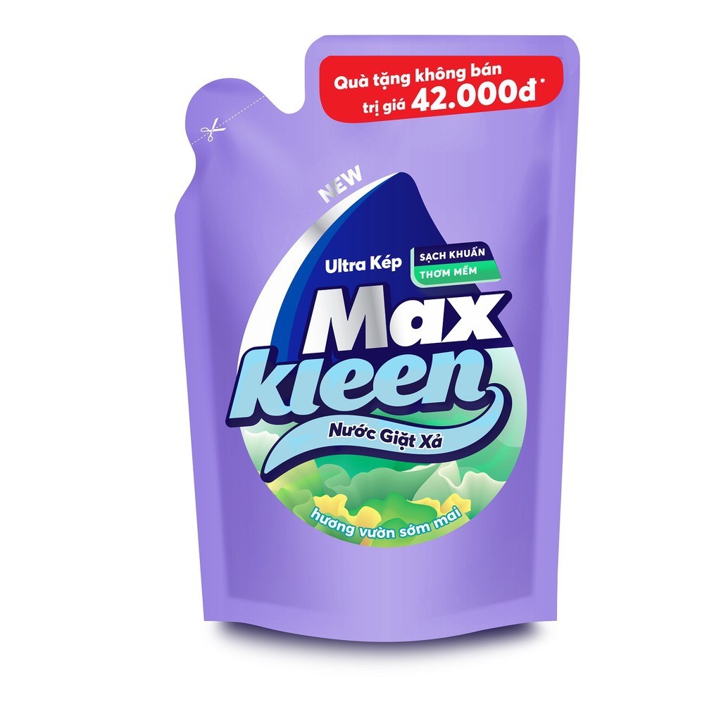 Túi nước giặt xả maxkleen hương sớm mai 600g