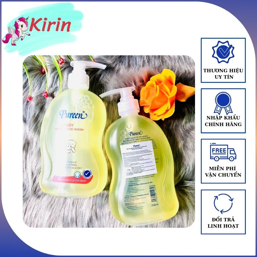 Sữa tắm em bé 2In1(tắm  gội) Pureen Vitamin B5 & Vitamin E [Dùng  được cho bé  sơ  sinh  và  trên  3 tuổi]