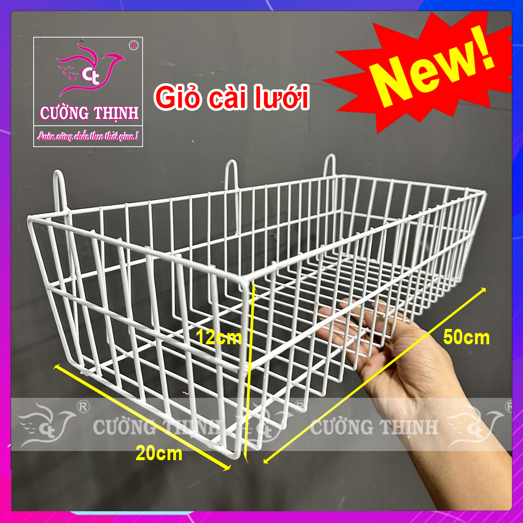 Giỏ cài lưới sắt - Rổ treo khung sắt trang trí, phụ kiện giá rẻ