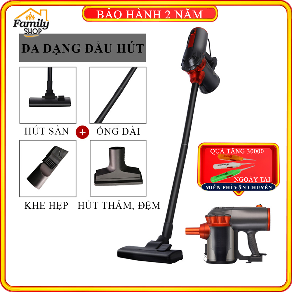 Máy hút bụi cầm tay - Máy hút bụi gia đình đa năng nhiều đầu hút phạm vi hoạt động rộng - Bảo hành 2 năm