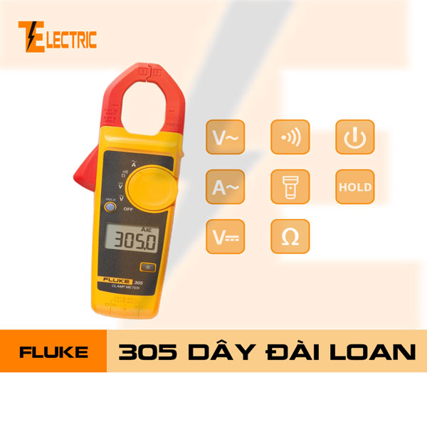 Fluke 305 ampe kìm đo điện đo dòng điện ac 1000a dây đo đài loan