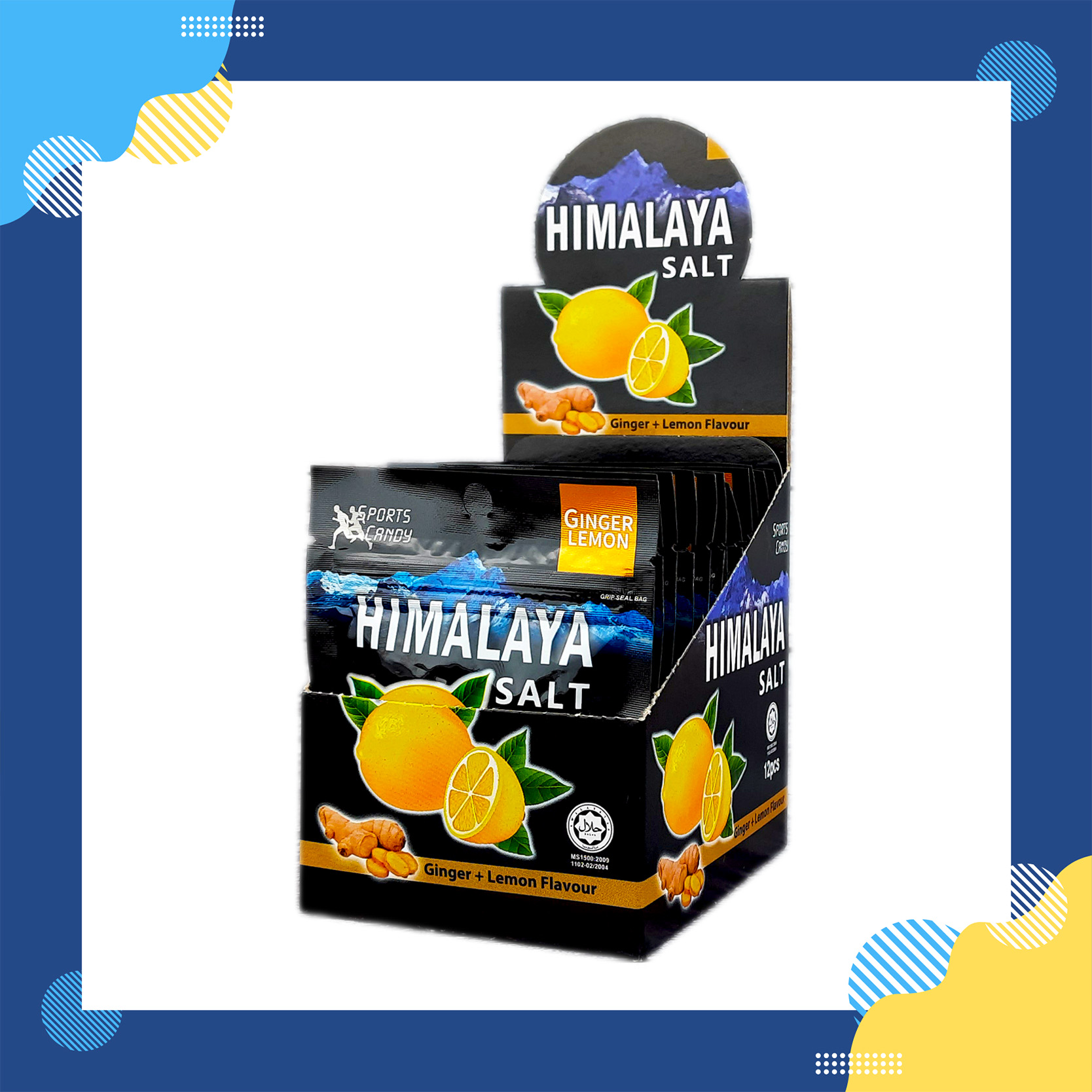  Kẹo chanh gừng muối hồng Himalaya hộp 180g 