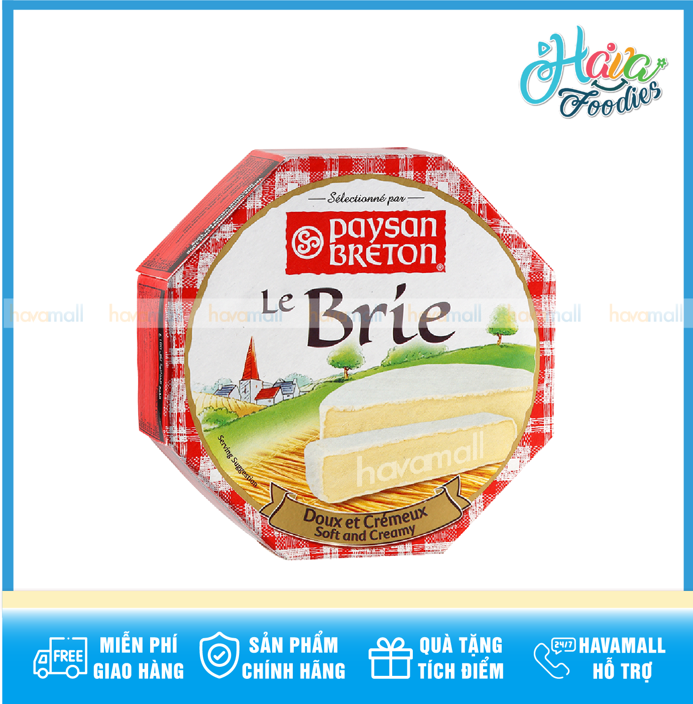 HOÀN TIỀN MAX 10% Phô Mai Brie Paysan Breton 125gr Brie Cheese