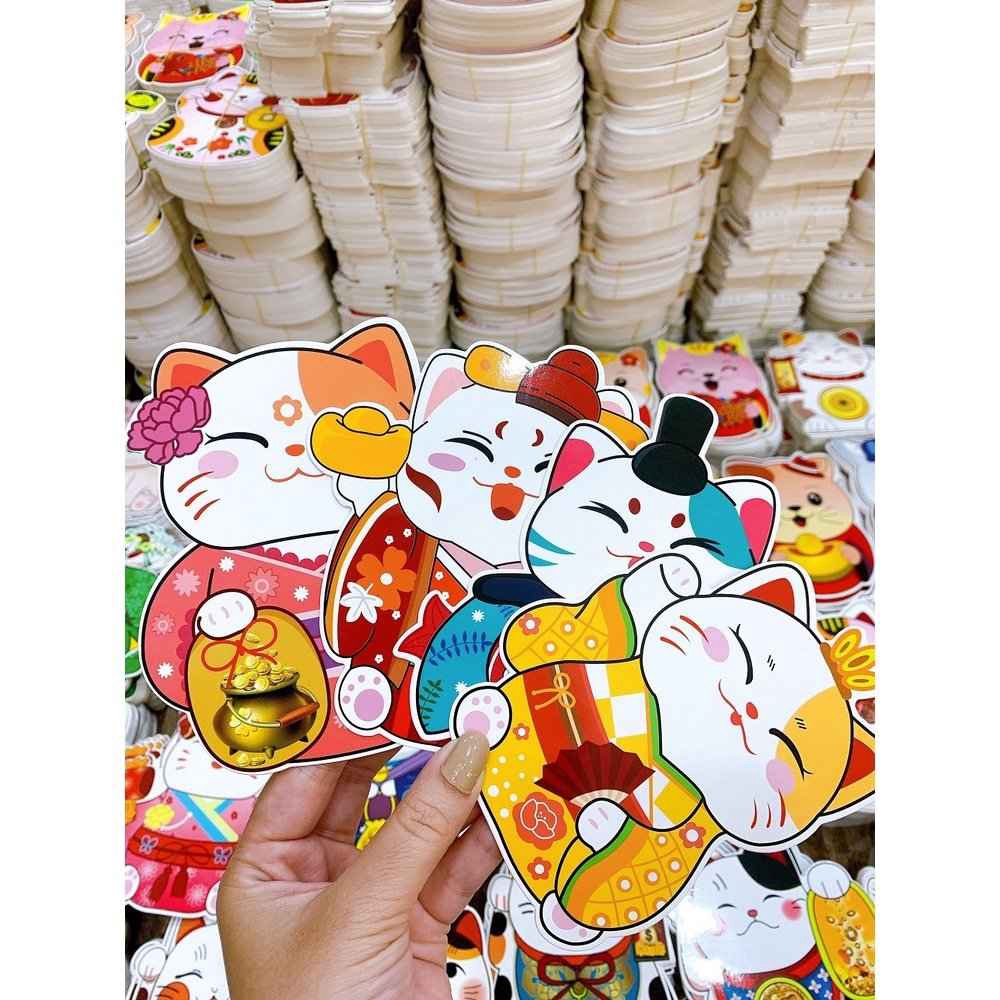 Bao lì xì chibi mèo dạ quang 2023 xinh xắn đáng yêu giá cạnh tranh hàng loại 1, bao lì xì tết