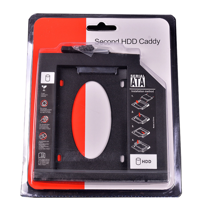 Caddy bay sata 9.5mm/12.7mm sata 3.0 dùng gắn hdd ssd 2.5 inch cho laptop