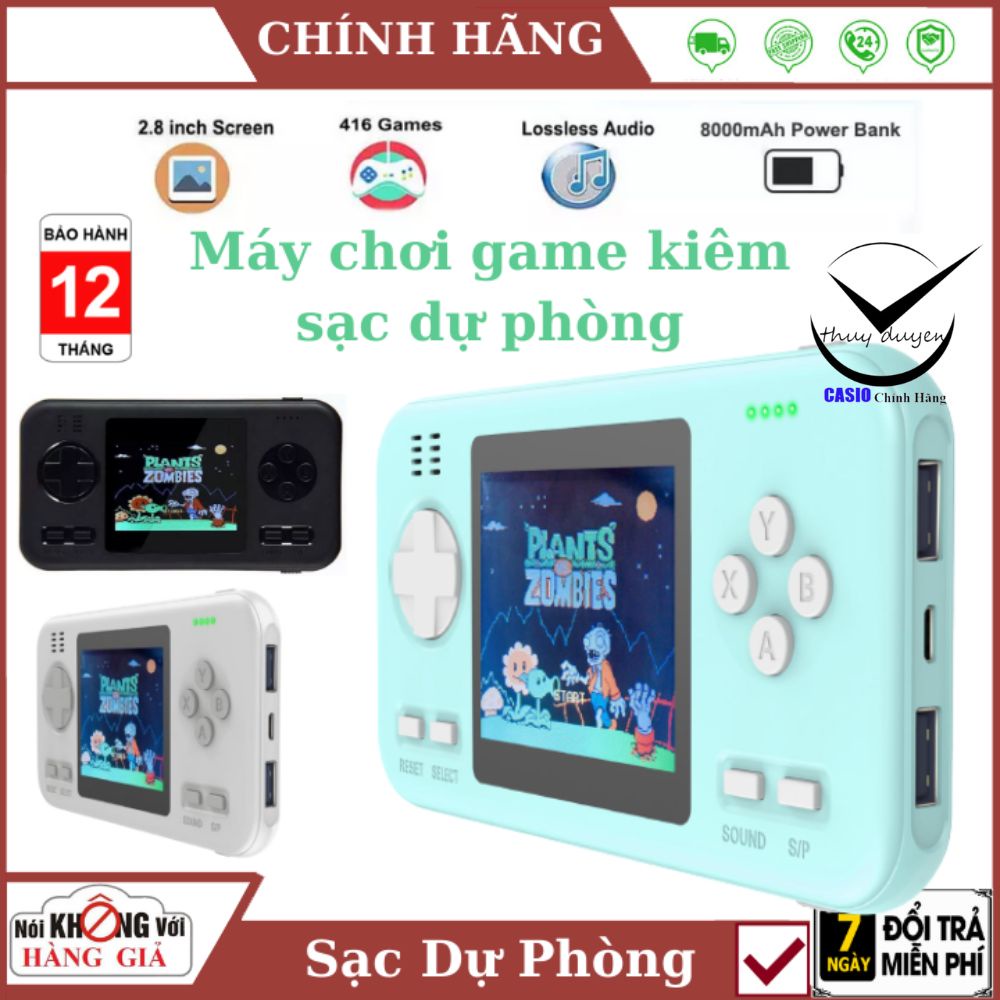 Máy Chơi Game Cầm Tay 416 Trò Kiêm Sạc Dự Phòng 8000 MAH mini 4 nút , bảo hành 12 tháng