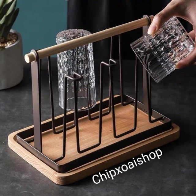 Giá úp ly cốc trang nhã