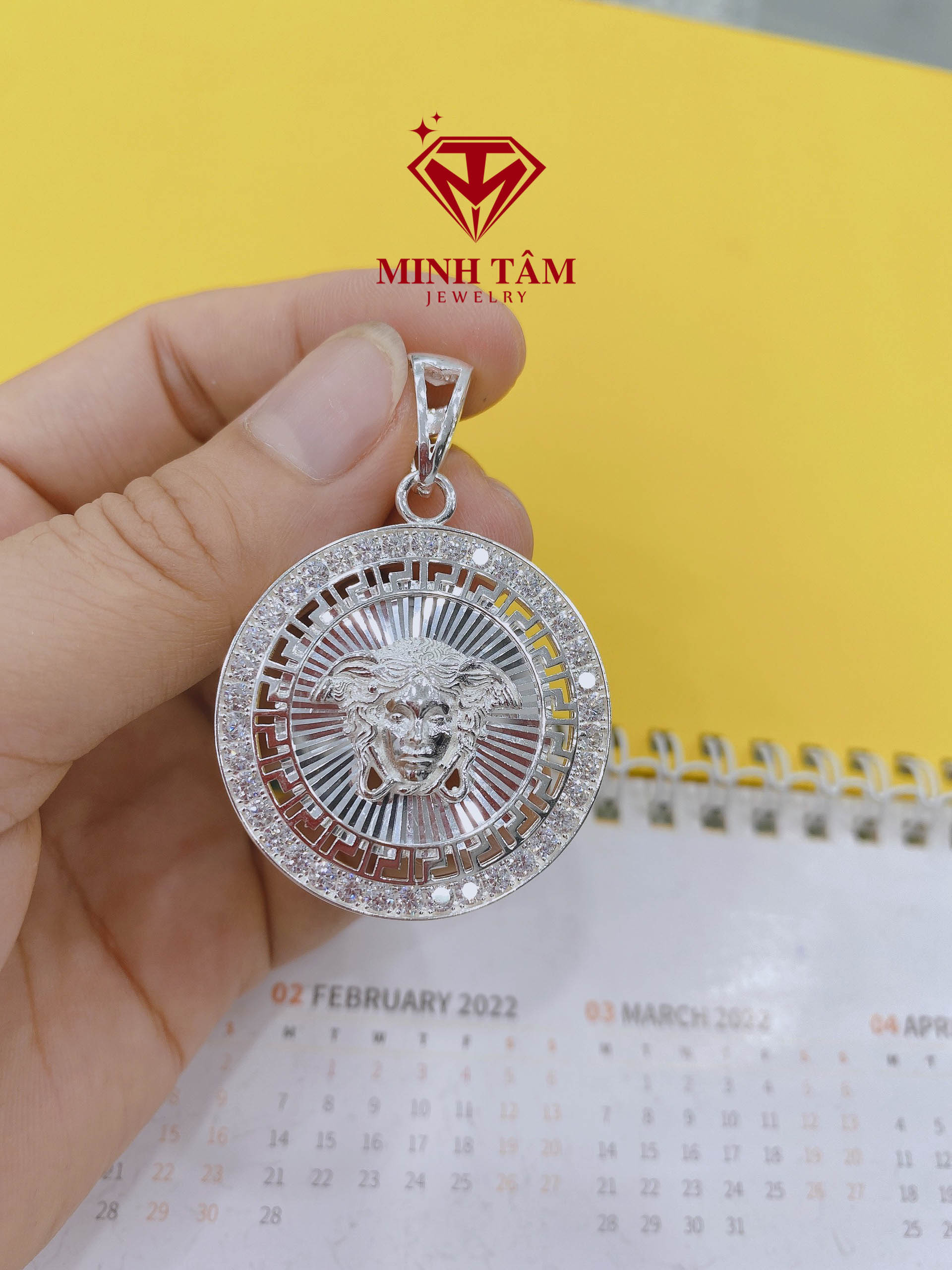 Mặt dây chuyền nam Versac bạc ta cao cấp-Minh Tâm Jewelry