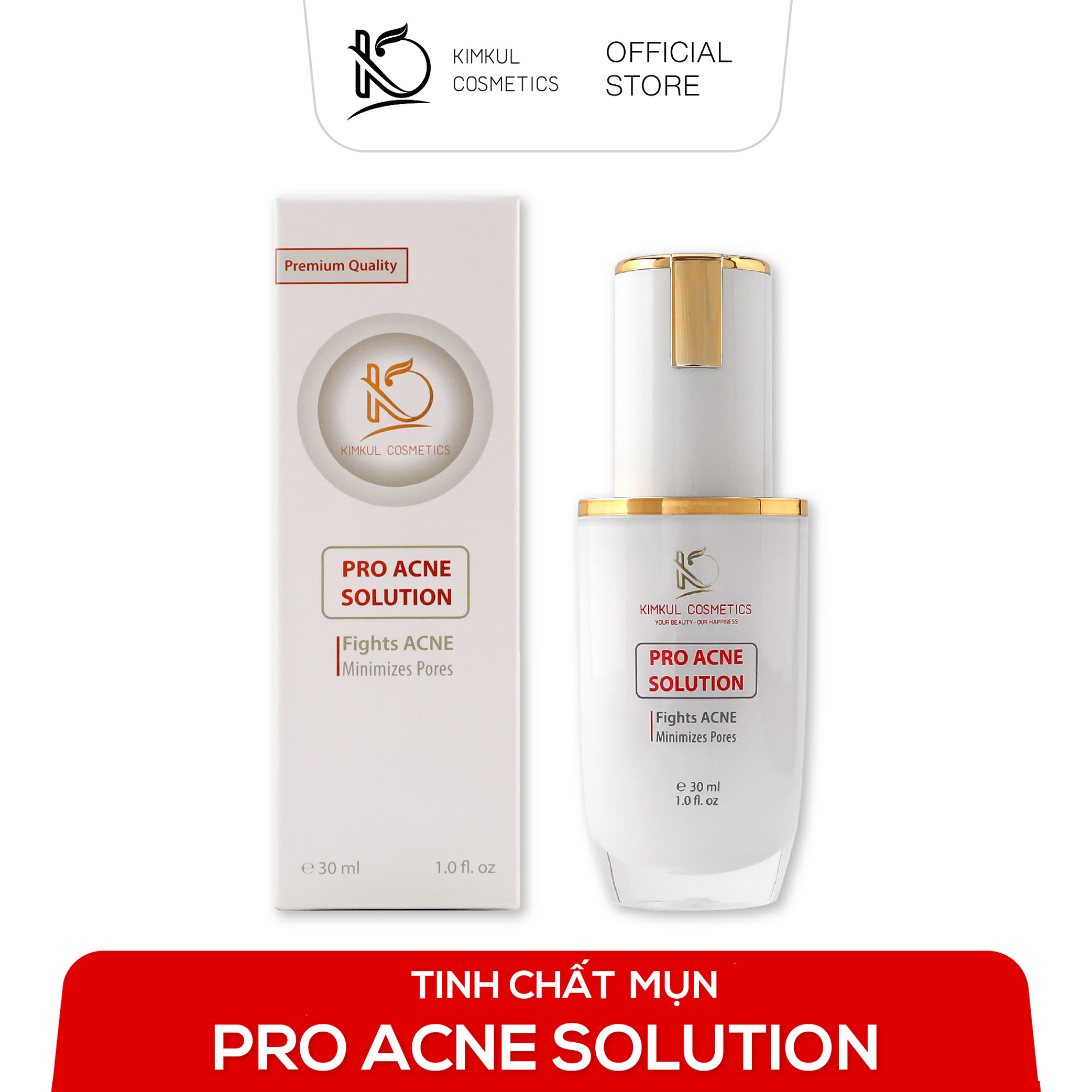 Serum giảm mụn thâm sẹo rỗ KimKul Pro Acne Solution 30ML giúp hết mụn, thu nhỏ lỗ chân lông, giảm khuẩn