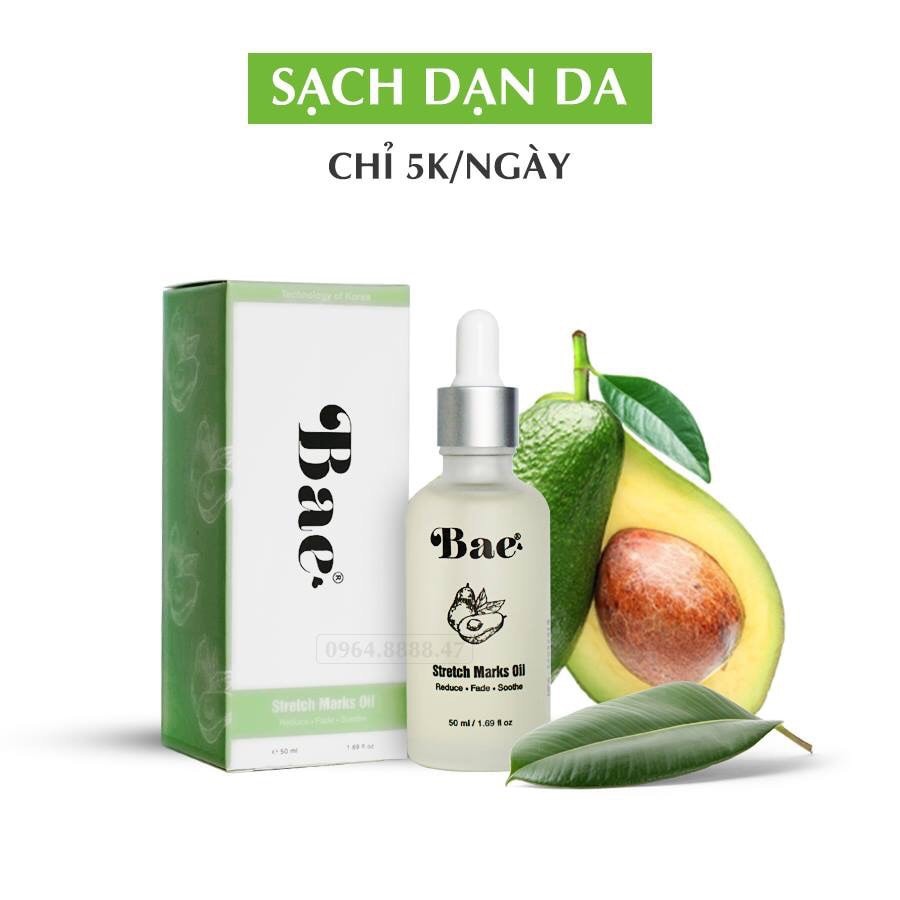 Tinh dầu trị rạn da sau sinh bae 50ml - cải thiện độ đàn hồi, giúp da bụng căng mịn. ko hộp giấy