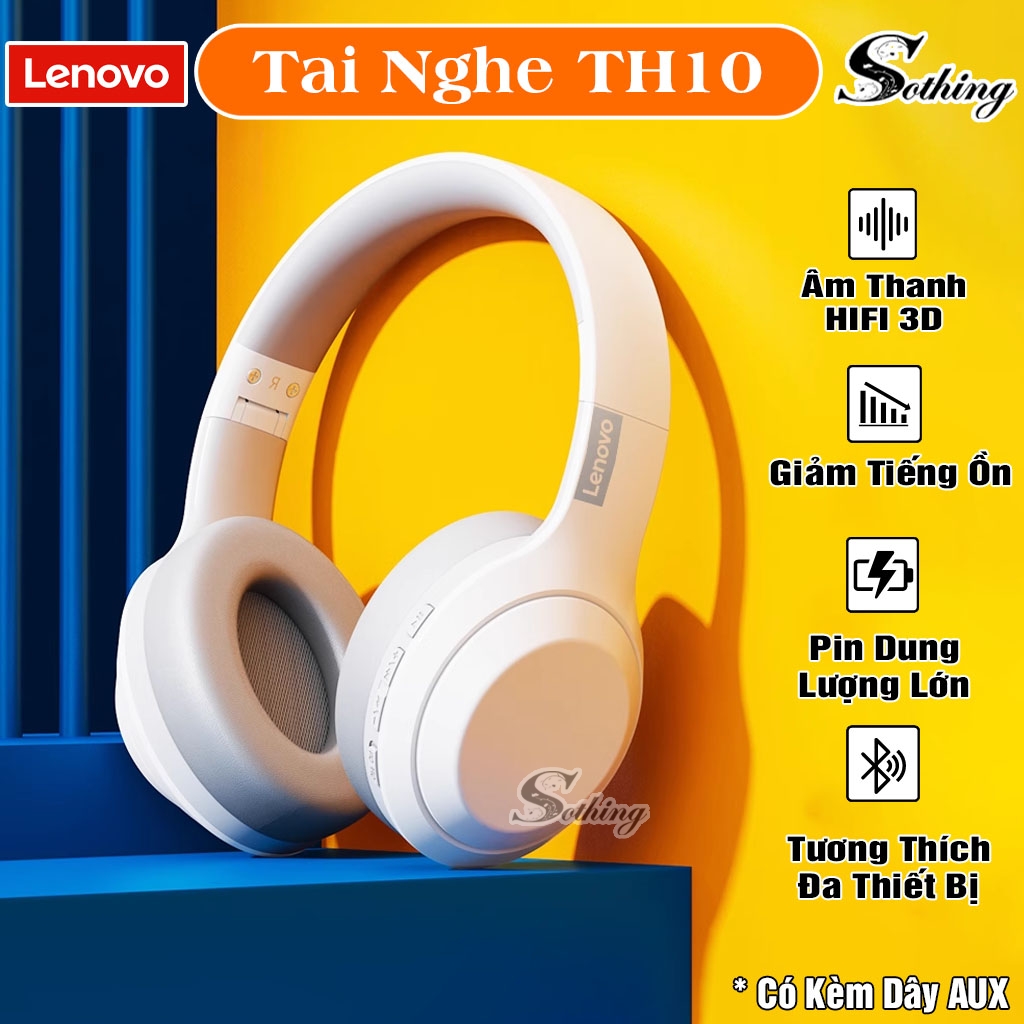 Tai Nghe Bluetooth Chụp Tai Lenovo TH10 SOTHING Xiangwu Kết Nối Đa Thiết Bị Công Nghệ Giảm Tiếng Ồn