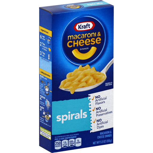 Nui phô mai MACARONI & CHEESE KRAFT - SPIRAL - hộp 156g của Mỹ