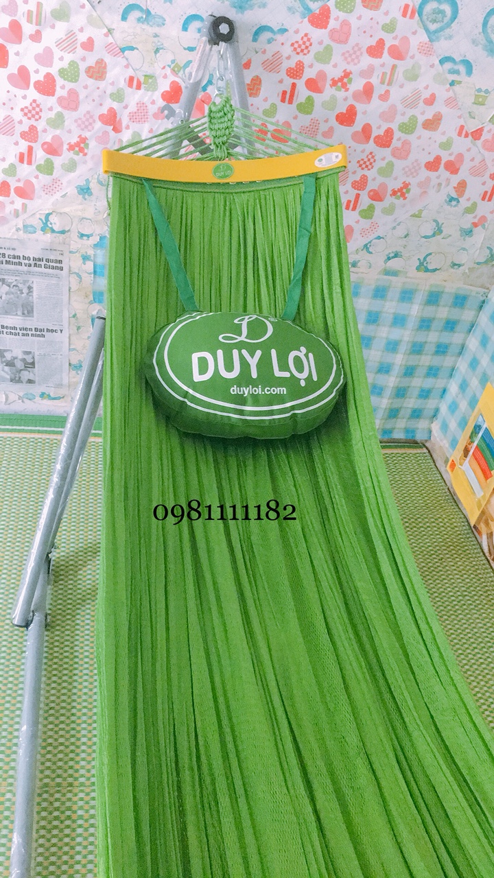 Lưới võng xếp duy lợi cỡ to 18 lỗ trên thanh nhựa chưa khung