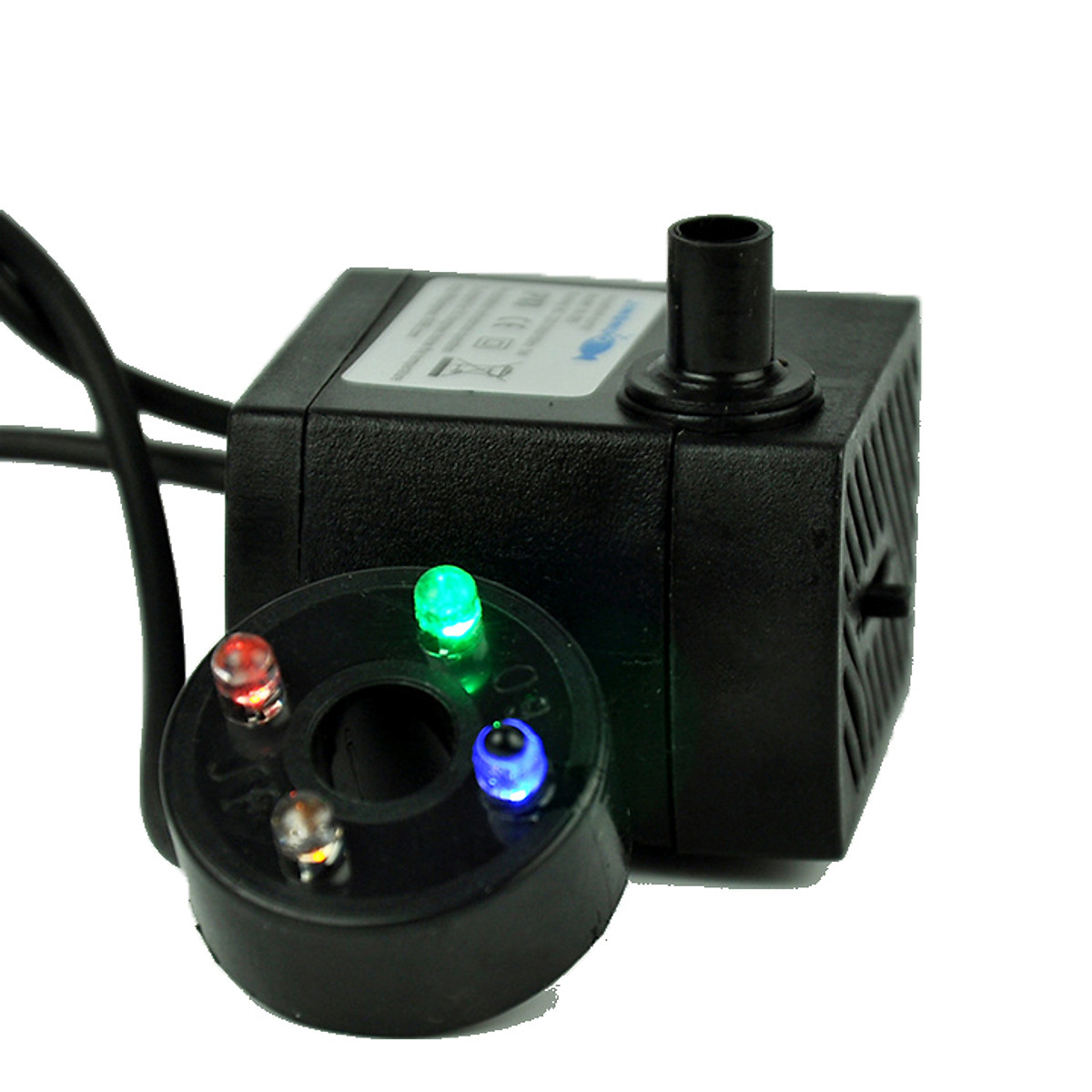 Máy bơm mini có đèn, máy bơm chìm thác nước, máy bơm hồ cá Decor Việt