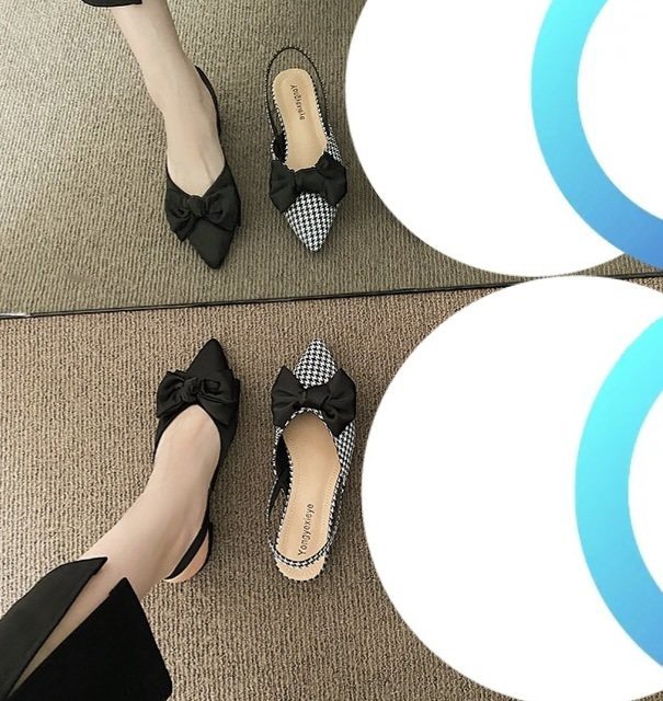Sandal/ dép nữ mũi nhọn nơ lụa- hottrend -lamlam868