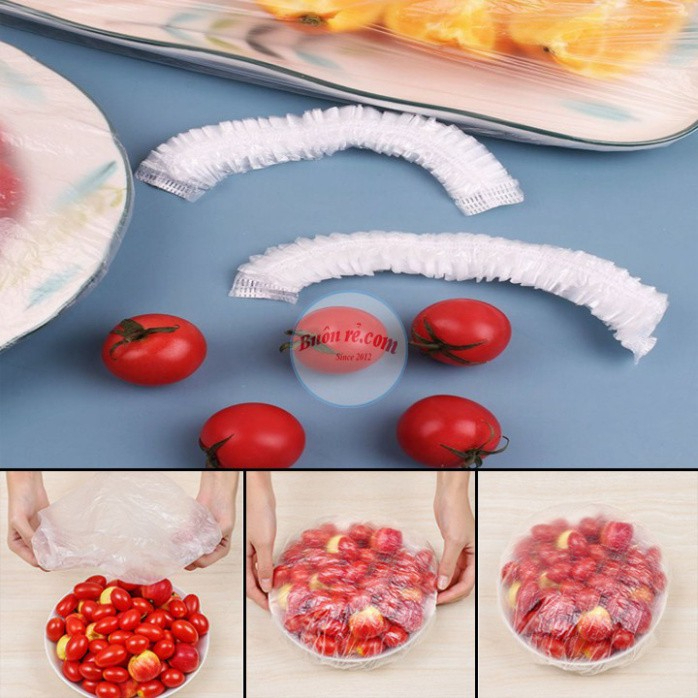 Túi Màng Bọc Thực Phẩm Chất Liệu PE Co Dãn Có Chun Siêu Dai, Túi Gấu Bọc Đồ Ăn
