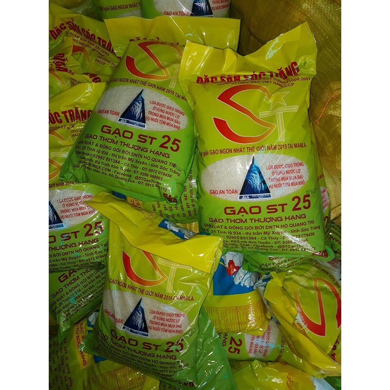 5Kg Gạo ST25 Đặc Sản Sóc Trăng - Gạo ngon nhất thế giới