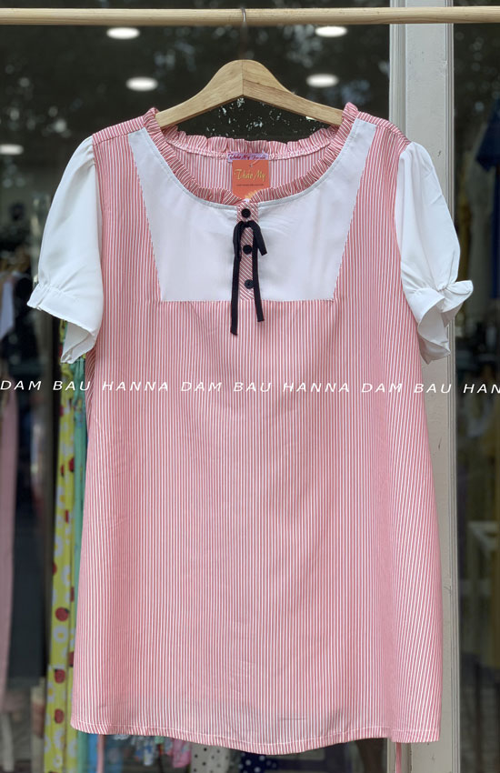 [SIZE 70-100KG] Áo bầu công sở big size cho bầu mập vải lụa chéo cotton cao cấp mềm mát không nhăn có size 100kg