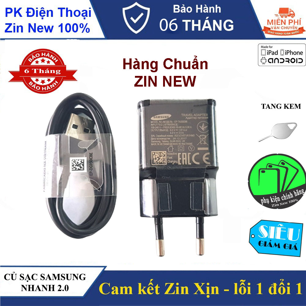 Bộ Sạc Nhanh Samsung (S8, S9, Note 8, Note 9, A50, A30, M20) 18W Type-C