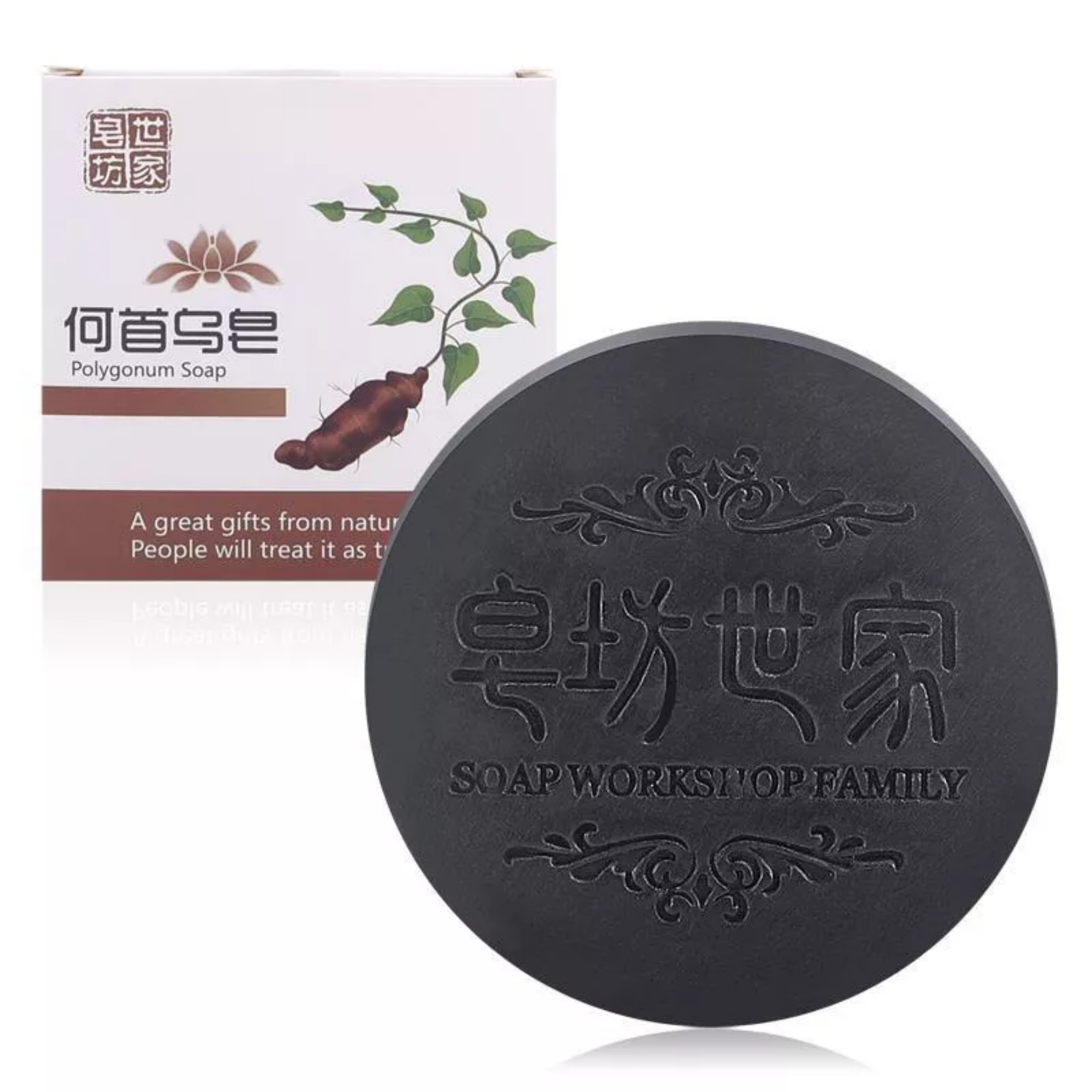 Xà bông gội đầu đen tóc chất liệu hà thủ ô