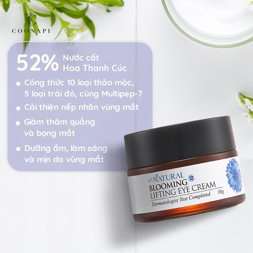 Kem Dưỡng Mắt Cải Thiện Nếp Nhăn Và Giảm Thâm Quầng Mắt All Natural Blooming Lifting Eye Cream 30g