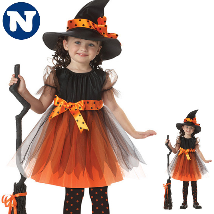 Trang phục cosplay phù thủy, cô bé quàng khăn đỏ Haloween cho bé gái, trình diễn trang phục 180-HTL208 - NIDALA
