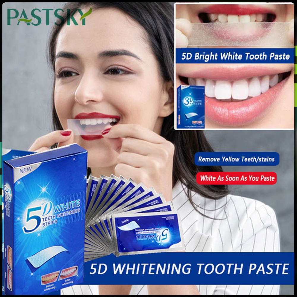 PASTSKY lấy cao răng tại nhà 7 Gói 14 Miếng dán trắng răng 3D làm trắng răng nhanh chóng tiện lợi dễ sử dụng