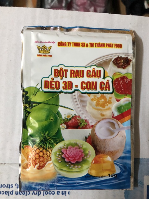 BỘT RAU CÂU CON CÁ DẺO 3D THÀNH PHÁT 10G