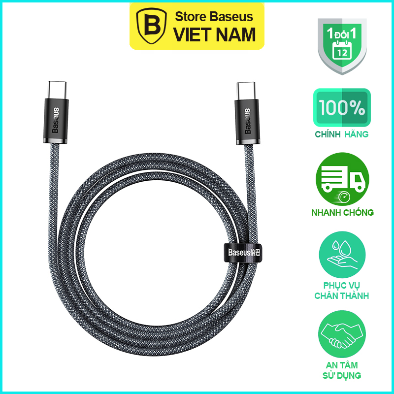 Baseus type-c to type-c| cáp dữ liệu sạc nhanh baseus dynamic series fast charging data cable type-c to type-c 100w