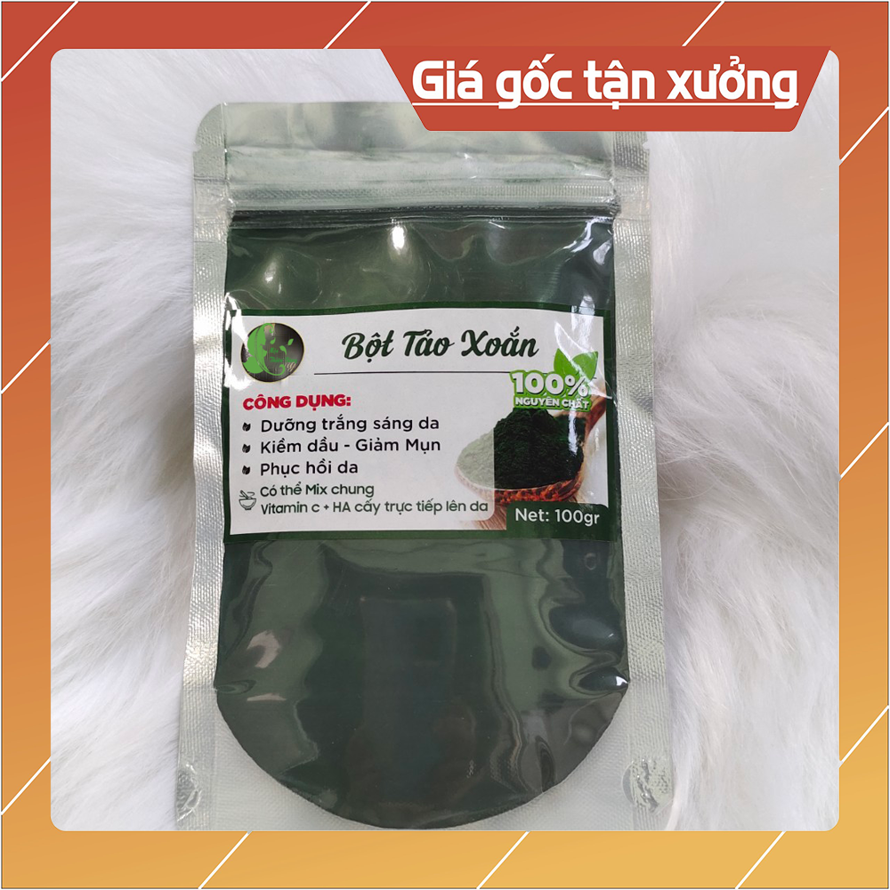 Bột Tảo Xoắn SPIRULINA 100% thiên nhiên Dùng Vi Kim & Đắp Mặt Chống Lão Hóa Da, Trắng Da Hiệu Quả