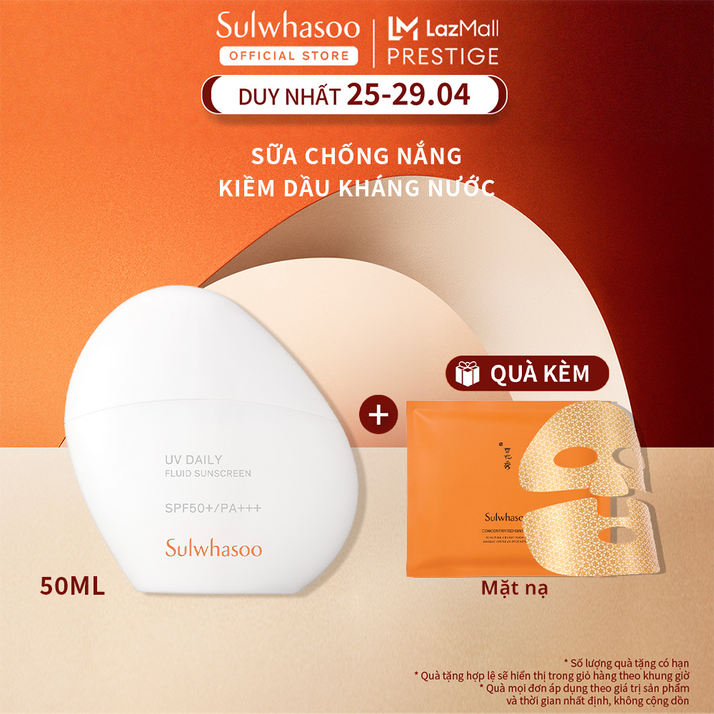 Sữa chống nắng kiềm dầu kháng nước 50ml - Sulwhasoo UV Daily Fluid Sunscreen 50ml SPF 50+ / PA+++
