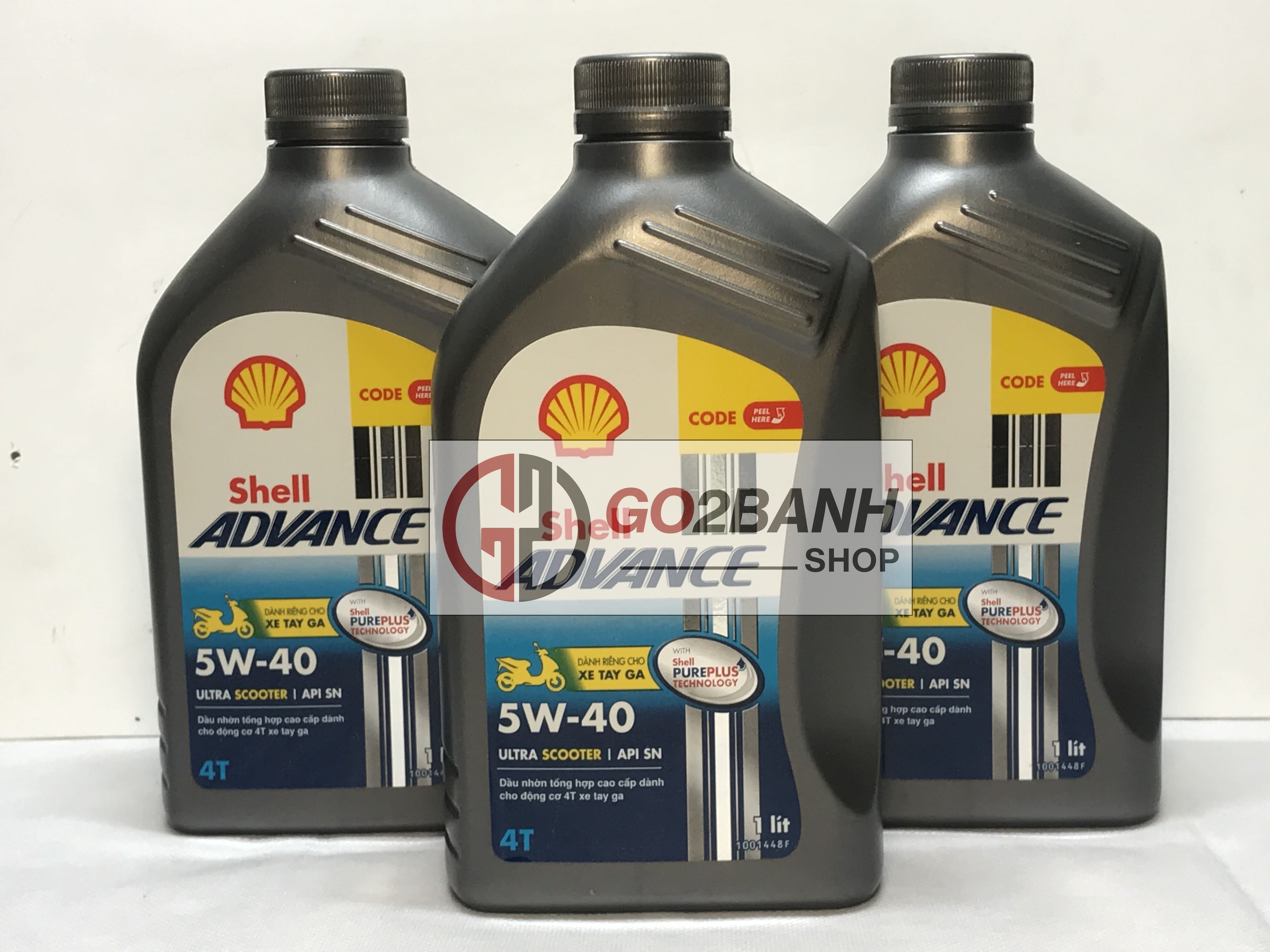 Nhớt Shell Advance Ultra Scooter 5W40 xe tay ga