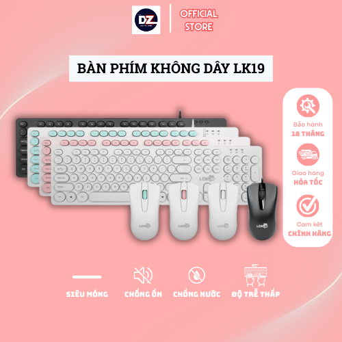 Bàn Phím Máy Tính Laptop K19, Kiểu Dáng Sang Trọng Bắt Mắt, Gõ Êm Tay, Độ Nhạy Cao Chống Mỏi