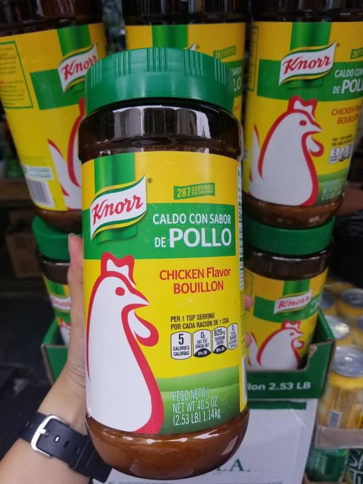 Bột nêm Knorr Gà chính hiệu Mỹ - Chicken Flavor Bouillon, hộp 1.14kg