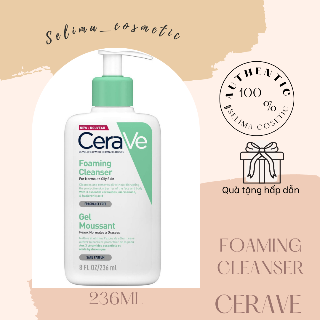Sữa Rửa Mặt CeraVe Foaming Facial Cleanser