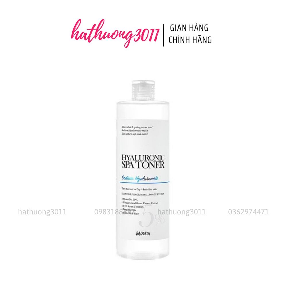 Toner BAD SKIN badskin HYALURONIC SPA TONER Siêu Cấp Nước.