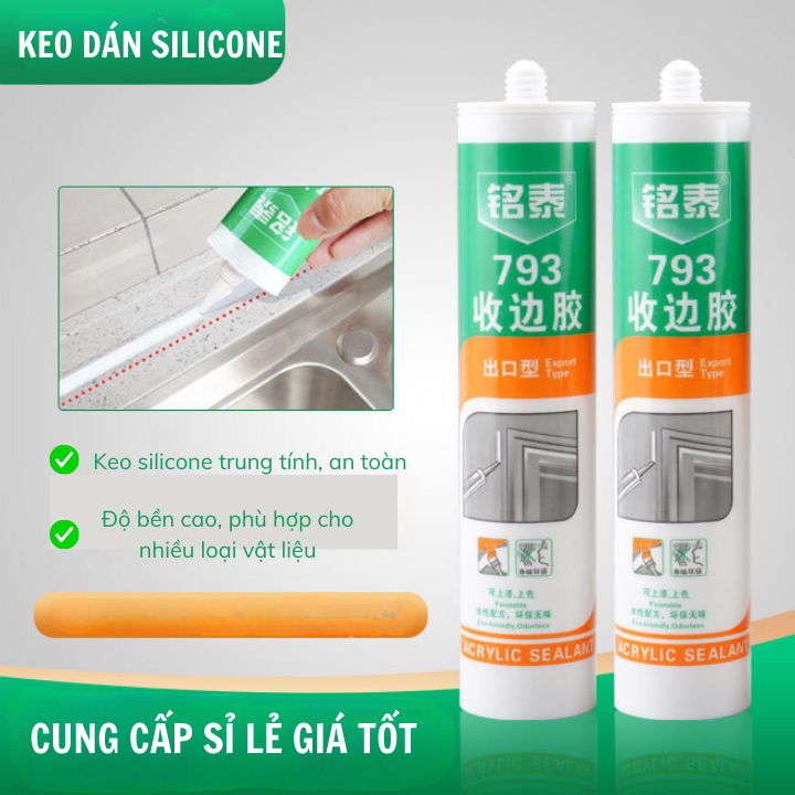 Keo Silicone 793 dùng trong xây dựng, nhôm kính và các loại vật liệu khác