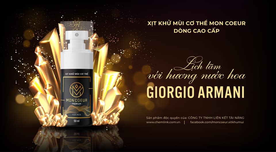 Xịt khử mùi cơ thể mon coeur premium - nam - màu đen