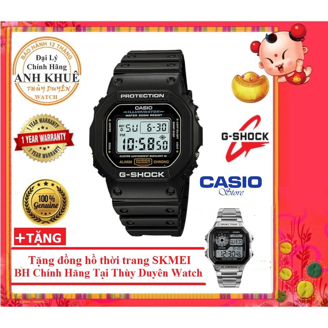 [Tặng đồng hồ thời trang SKMEI]Đồng hồ nam Thể Thao G-SHOCKCasio Anh Khuê DW-5600E-1VDF-Uỷ Quyền Phân Phối Tại Việt Nam