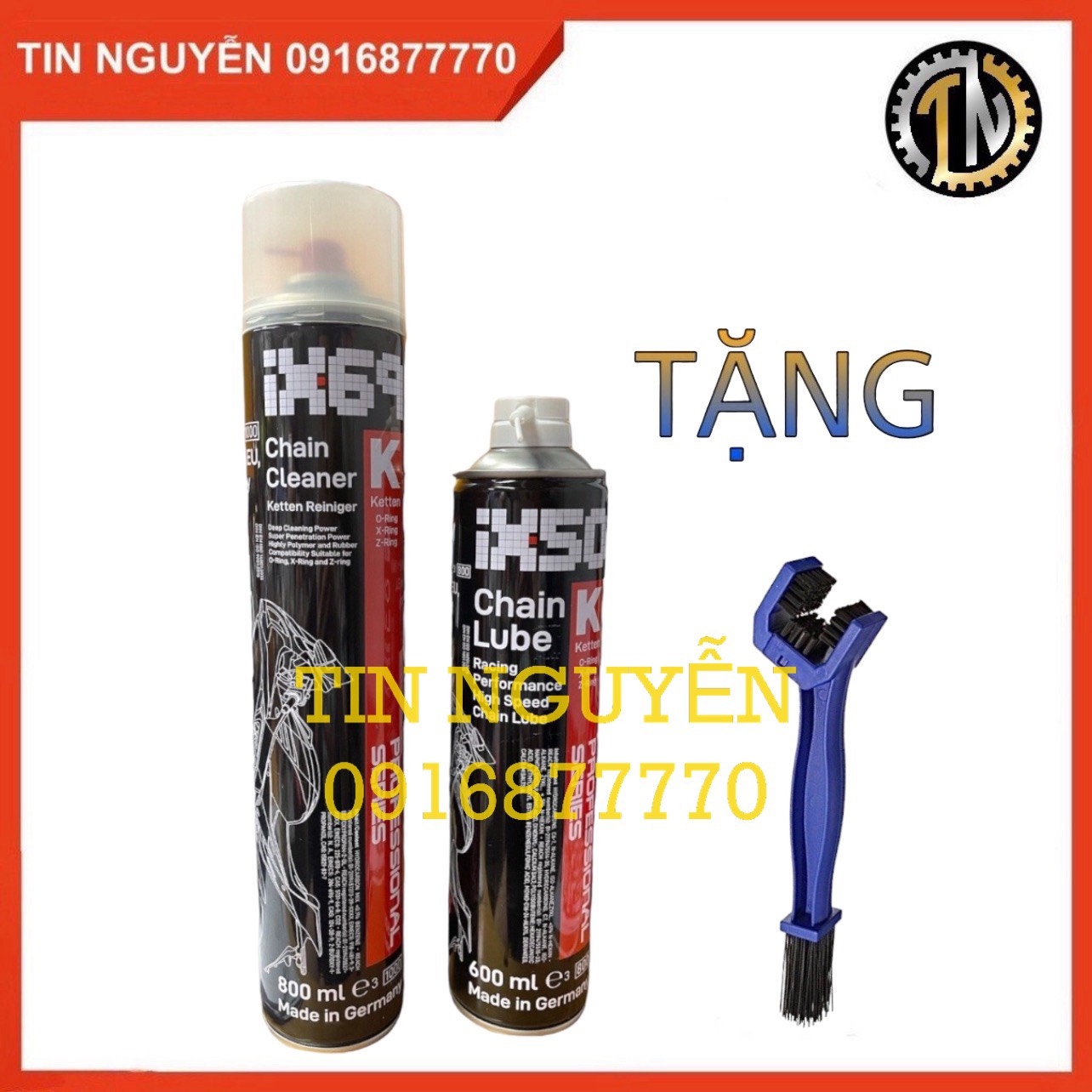 Combo vệ sinh sên ix69, dưỡng sên voltronic ix50 mẫu mới - tặng bàn chải chà sên