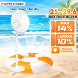 Quạt điện đứng 5 cánh 3 tốc độ Gaabor GFD-N400A01 đảo gió 120 độ tuần hoàn tùy chỉnh tiết kiệm điện - Bảo hành 12 tháng 1 đổi 1