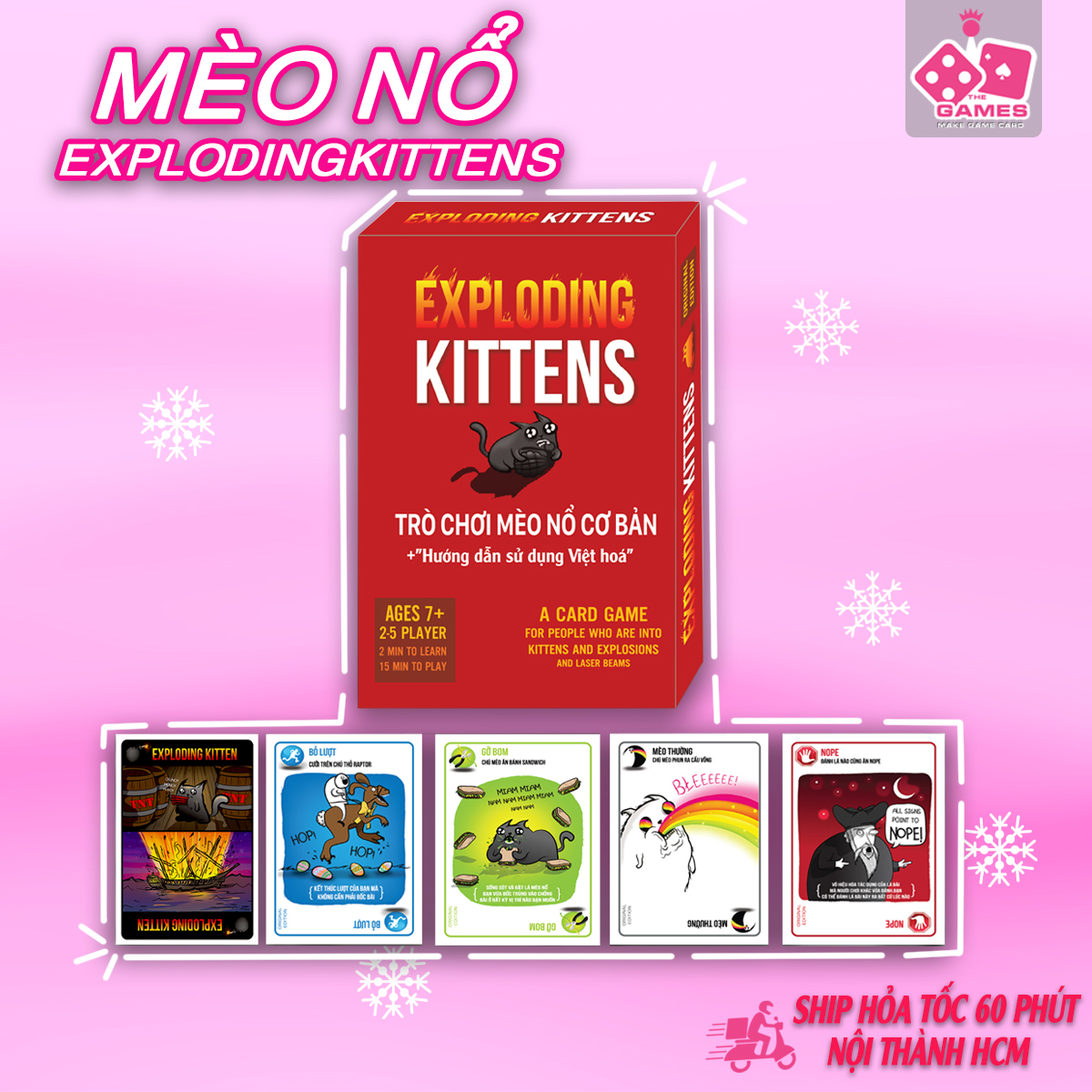 Bài Mèo Nổ Việt Hóa [Phiên Bản Đặc Biệt] Lá Dày chống nước - Siêu Tiện Lợi
