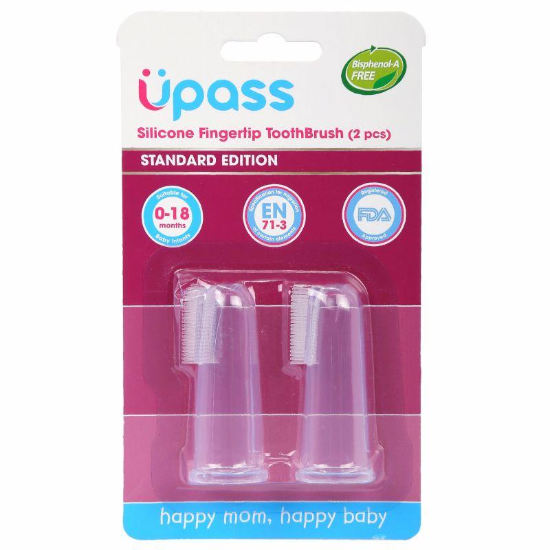 Bộ 2 Rơ Lưỡi Xỏ Ngón Silicone UPASS / UP4002C Cho Bé,Được Làm Từ 100% Silicon Mềm, Bền Và Dễ Làm Sạch, Dành Cho Trẻ Từ 0-18 Tháng Tuổi