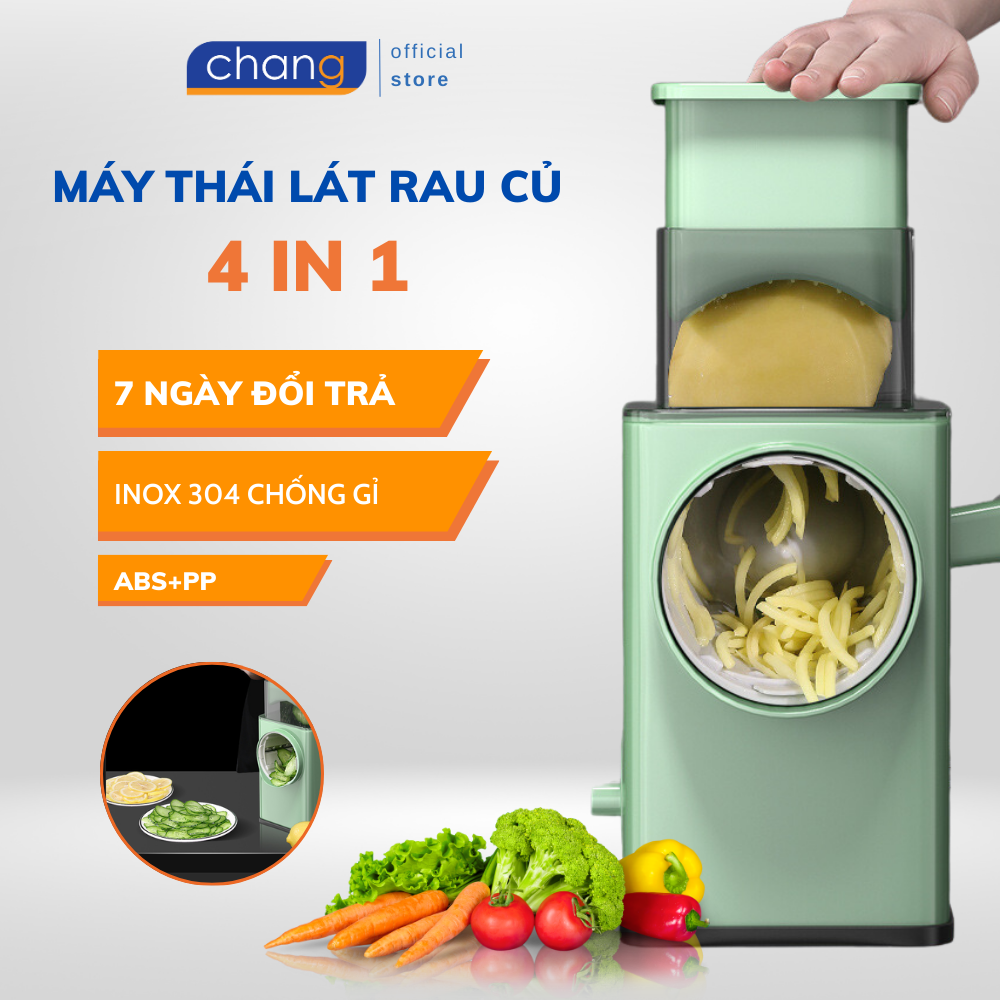 Máy thái lát rau củ - dụng cụ thái rau củ quả đa năng 4 in 1 , máy cắt máy bào củ qủa đa năng